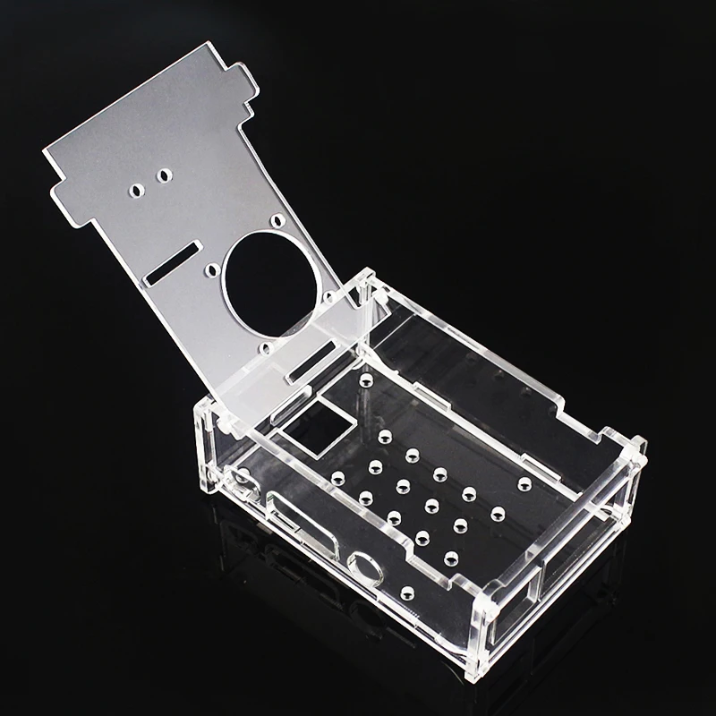 Акриловый чехол + держатель для камеры Rapberry Pi 4 Model B с охлаждающим вентилятором