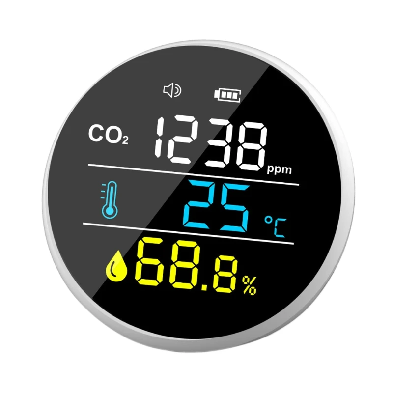 

Измеритель углекислого газа в помещении, 400-5000ppm, Датчик качества воздуха, датчик температуры и относительной влажности