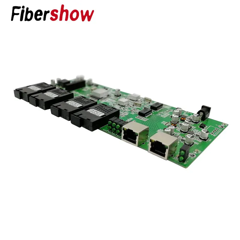 Гигабитный коммутатор Ethernet оптоволоконный оптический промышленного класса 4*155 м