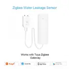 Датчик утечки воды Tuya Zigbee, детектор с оповещением о переполнении