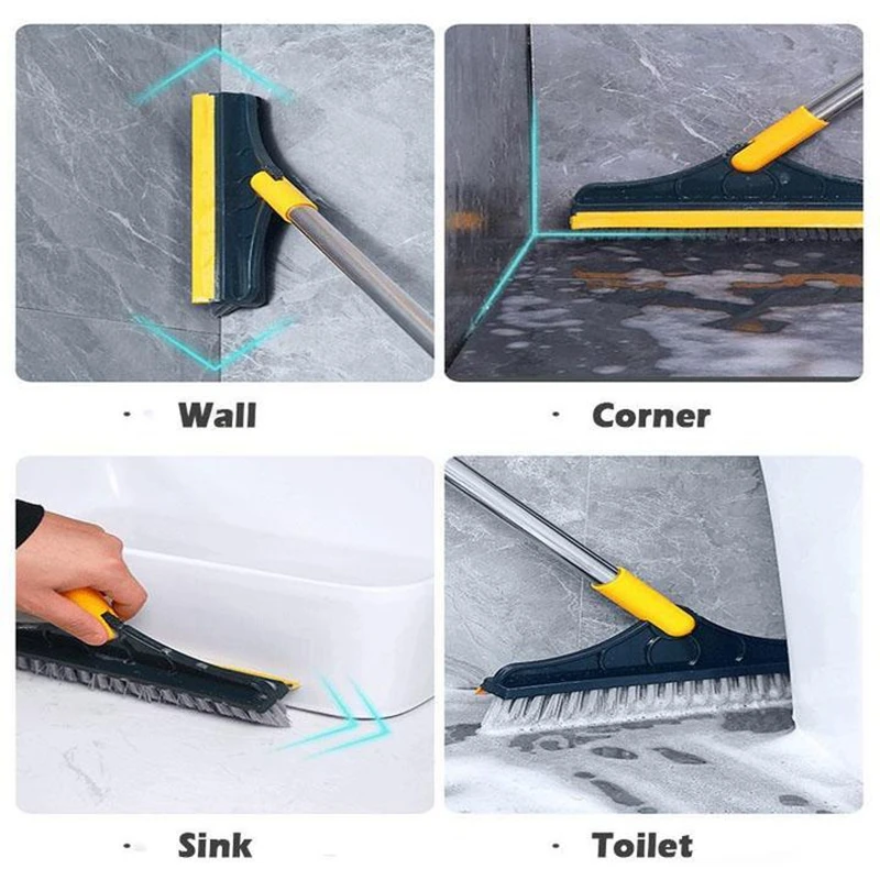 

Flexable V-shape Brush Household Cleaning Scrapper Broom Floor Brush Window Bathroom Toilet Tile Gap Groove Brush