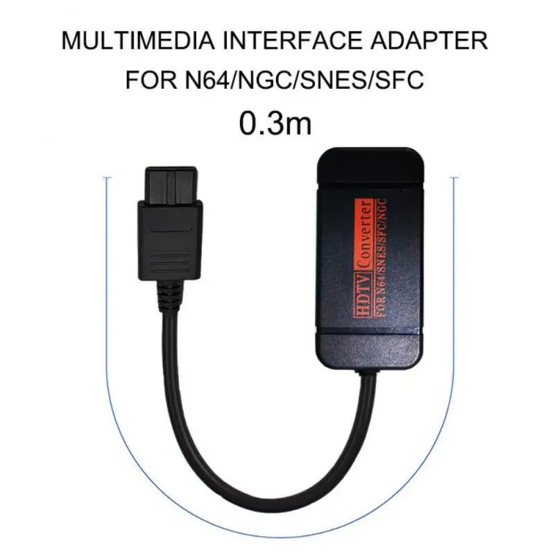 Преобразователь NGC/N64/SNES/SFC HD 720P HDMI-совместимый с кабелем Scart для видео HDTV 1 5 м