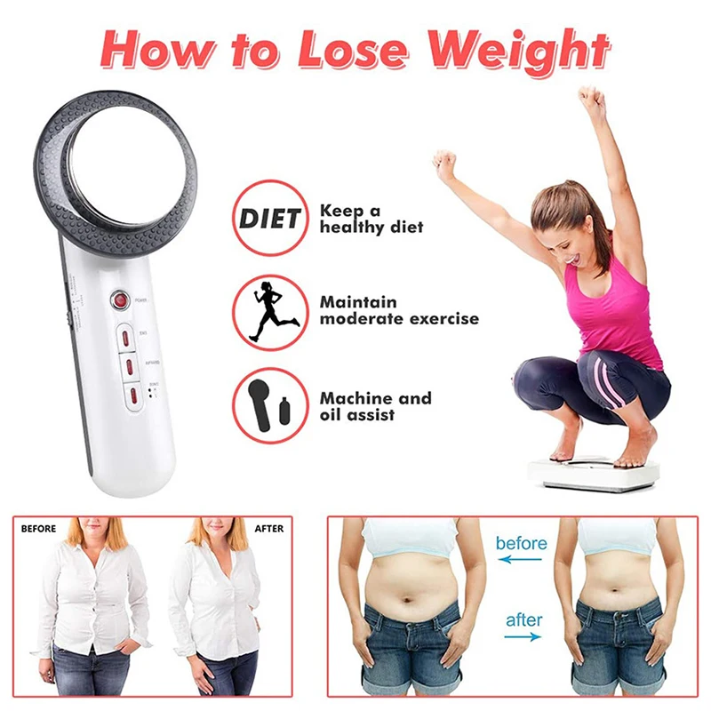 3 in 1 EMS Ultrasound Cavitation Device Electric Body Slimming Massager Fat Burner Infrared Therapy Ultrasonic | Красота и здоровье