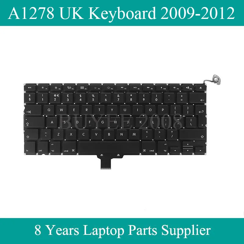A1278 UK Клавиатура для замены ноутбуки Macbook Pro на английском клавиатура задняя