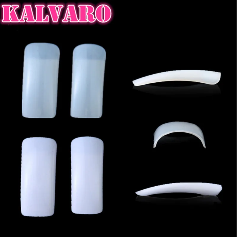 Накладные ногти Kalvaro в форме балерины натуральные/прозрачные гробные