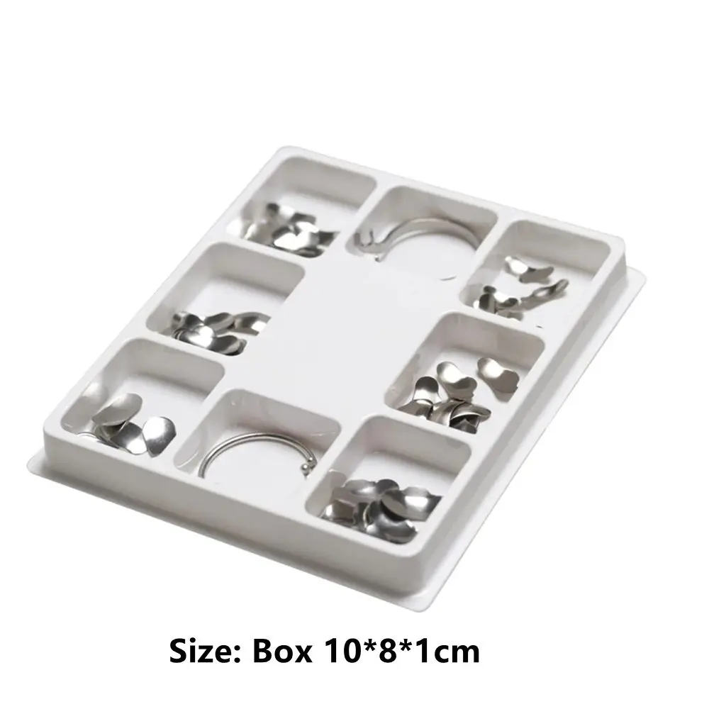 

100Pcs 35m Dental Sectional Contoured Metal Matrices Matrix Ring To Fill Tooth Cavity Matrix Ring Temporary Crowns For Teeth Ca