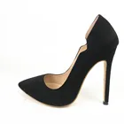 Женские туфли на высоком тонком каблуке 12 см, без шнуровки, пикантные свадебные туфли на шпильке с градиентом туфли-лодочки с острым носком замшевые туфли для вечеринки