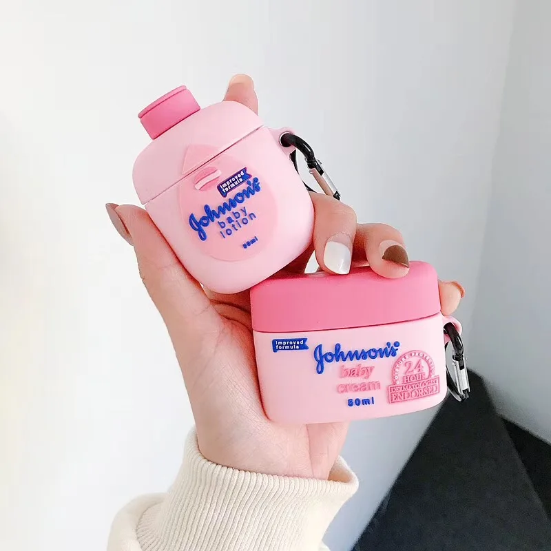 Силиконовый чехол для Apple AirPods pro 1/2/3 с 3d рисунком детского крема лосьона