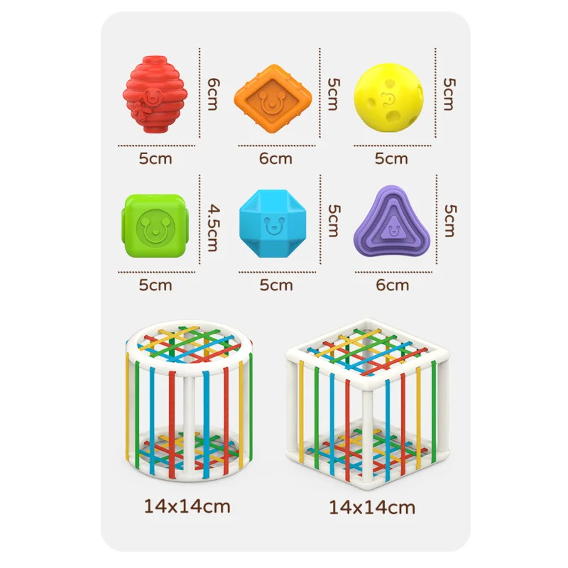 

Fat Brain Toys Shape Sorting Block Games Baby Montessori Learning Educational Toys For Baby Grasping Sorting Ability 0-12 months