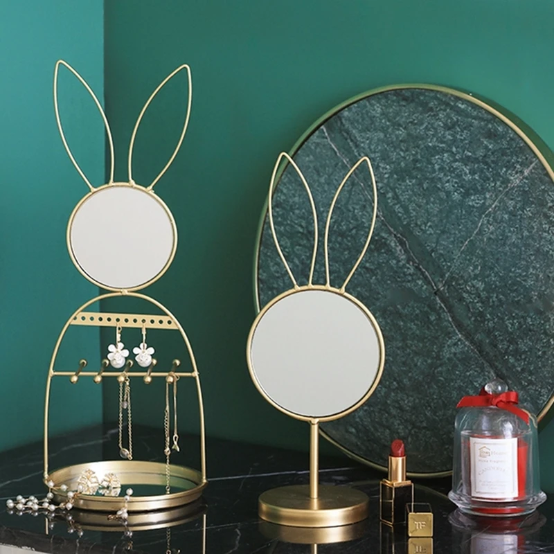 Креативное зеркало для макияжа в скандинавском стиле форме глаза/кролика с