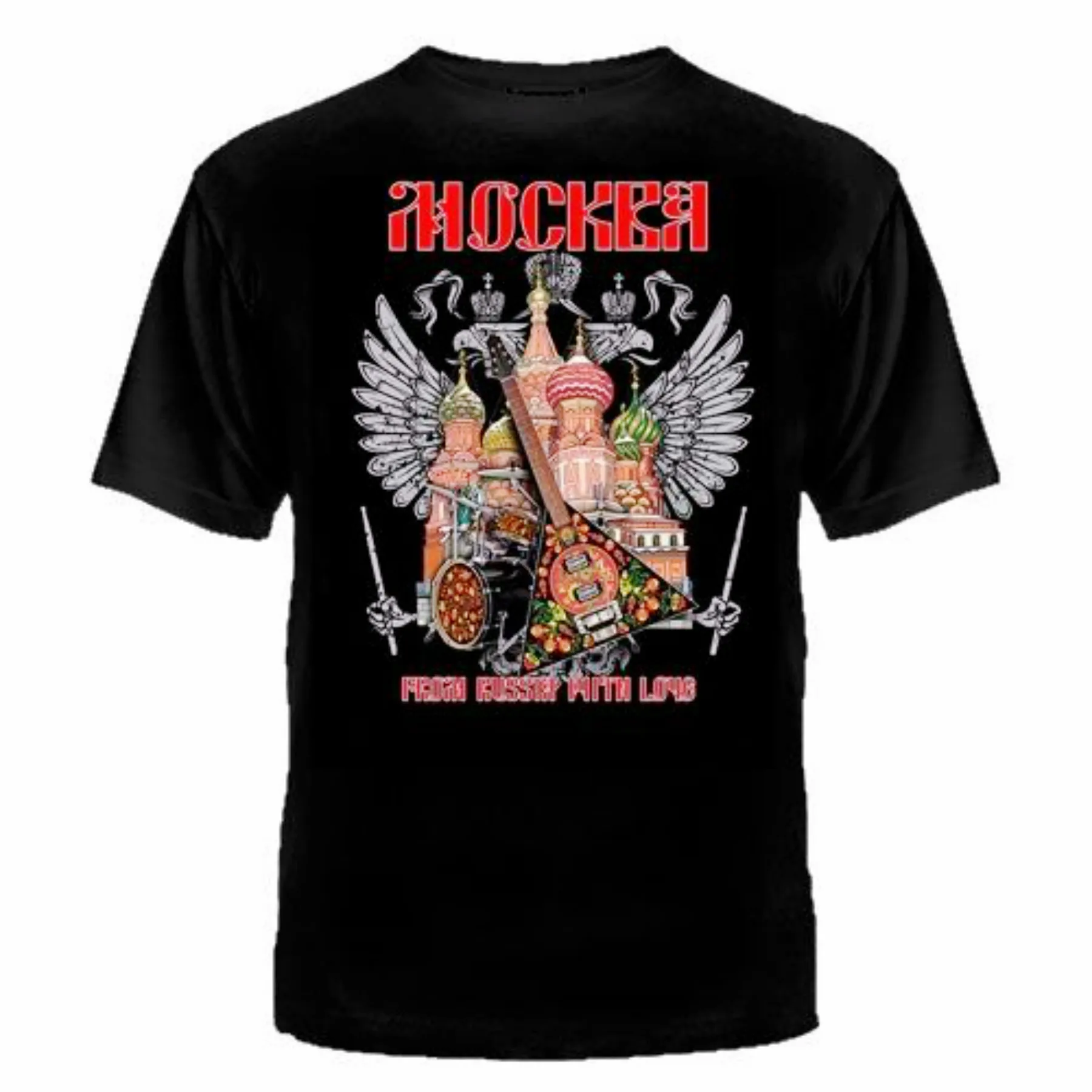 Руссланд KREML Футболка Путин MOSKAU Москва КГБ ФСБ CCCP русский|Мужские футболки| |