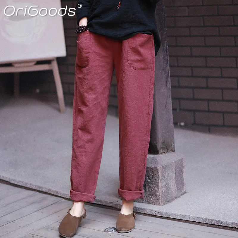 Прямые брюки для женщин в винтажном китайском стиле однотонные серые бежевые