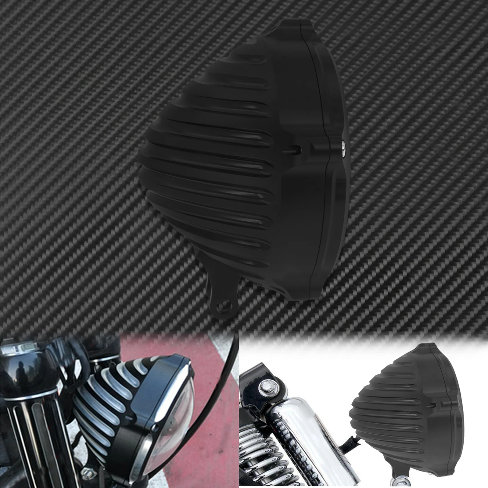 5 75 ''крышка фары мотоцикла с нижней конфигурацией крепления CNC алюминий для