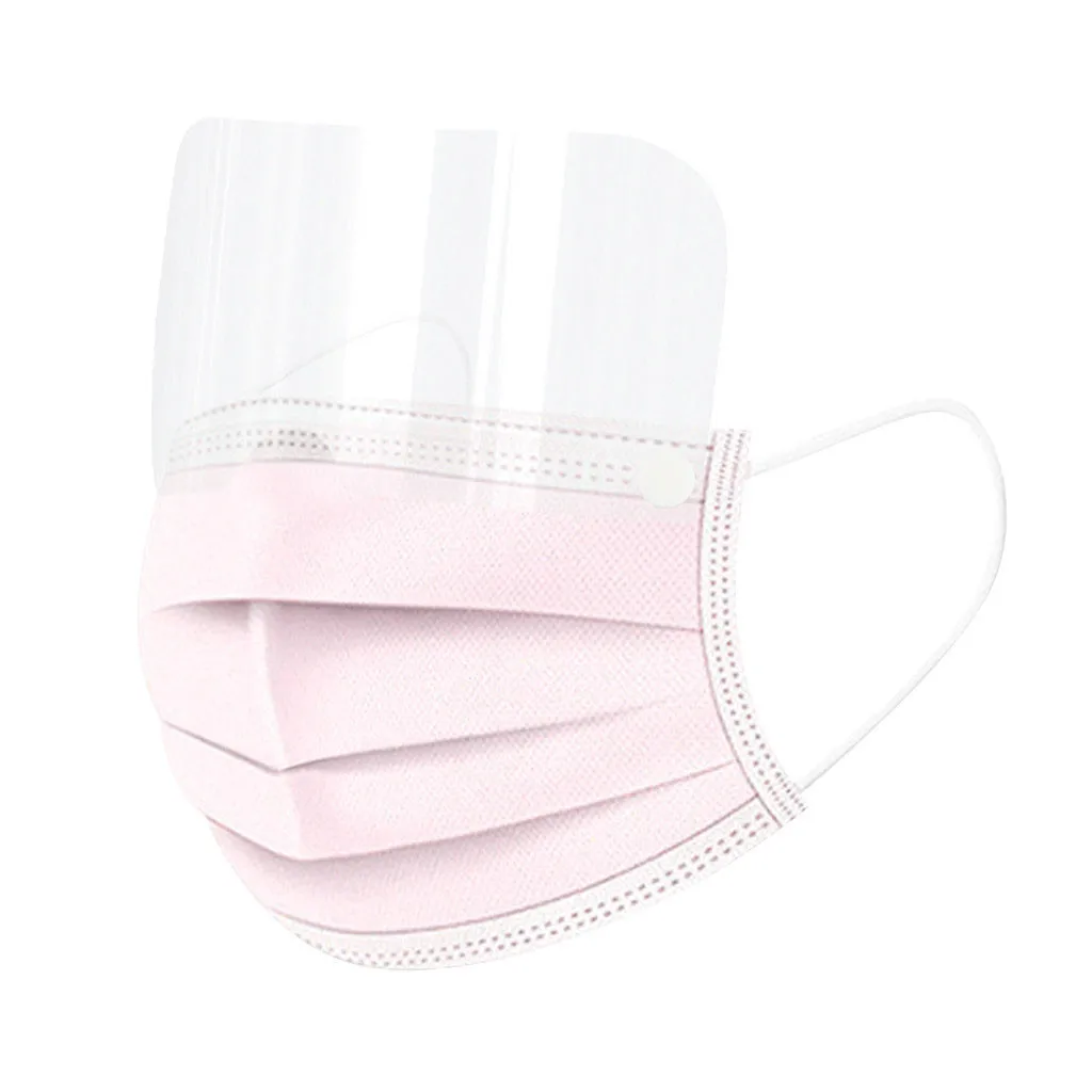 

Headband masques mascarilla Black Disposable Mask With Eyeshield Eyes Clear Face Cover Transparent Removable Mask #