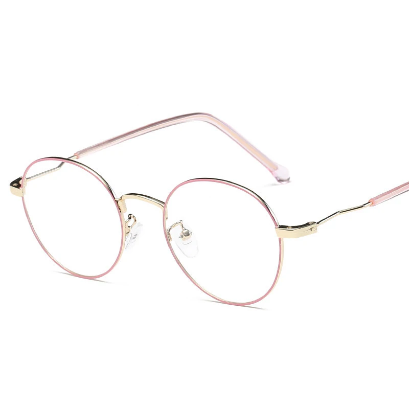 New Flat Light Microscope Retro Round Metal Frame Glasses Student Myopic | Аксессуары для одежды