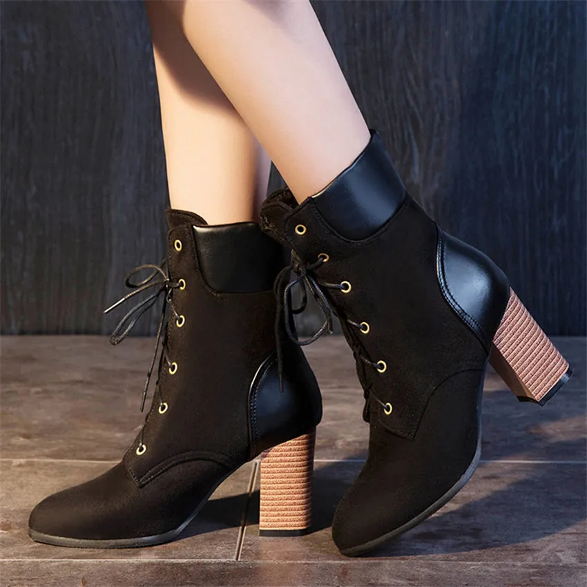 Женские ботильоны на высоком каблуке демисезонные полусапожки маленького