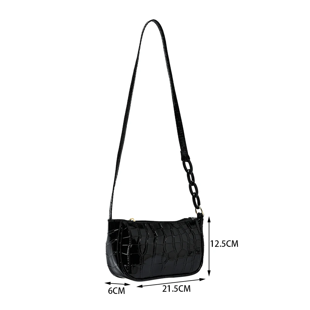 

Fashion Exquisite Shopping Underarm Bag Alligator Pattern Underarm Bag Shoulder Small Handbags Youth Ladies Simple Versatile Bag