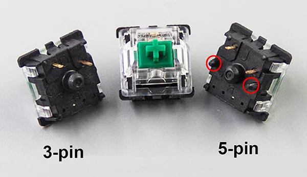 Переключатели Gateron 3 контактные 5 переключатели Kailh и Cherry MX для механической