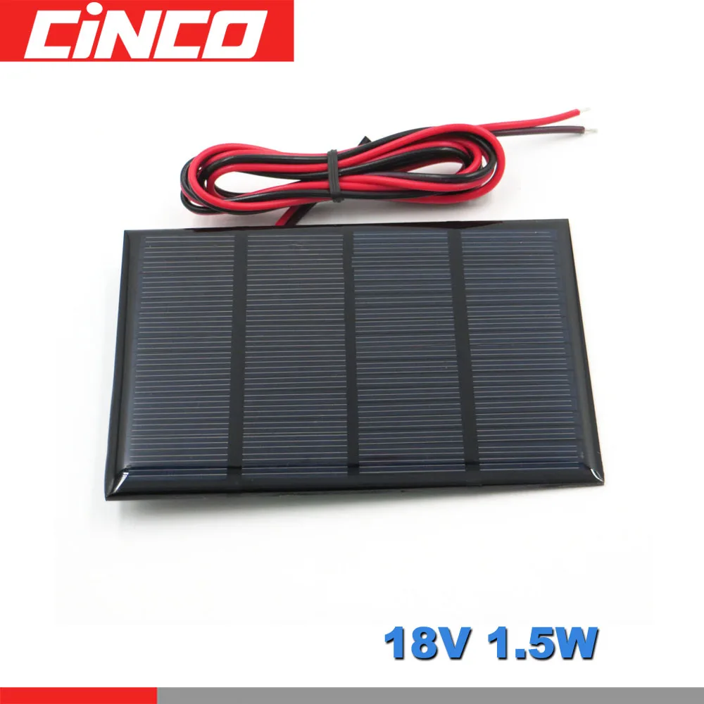 18В 100мА 1 5 Вт солнечная панель портативный мини Sunpower DIY модуль системы лампы