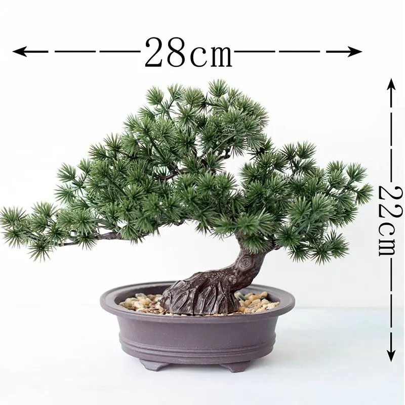 1 Piece New Simulation Welcome Pine Potted Plant Indoor Green Small Bonsai Desktop Artificial Flower Home Decoration Ornaments | Дом и сад