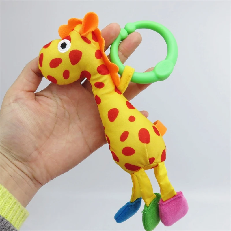 

Cartoon Giraffe Baby Rattle Educational Mobiles Toys Teeth Biting Baby Rattle Toy Bed Bell Silicone Handbell Jingle Birthday Gi