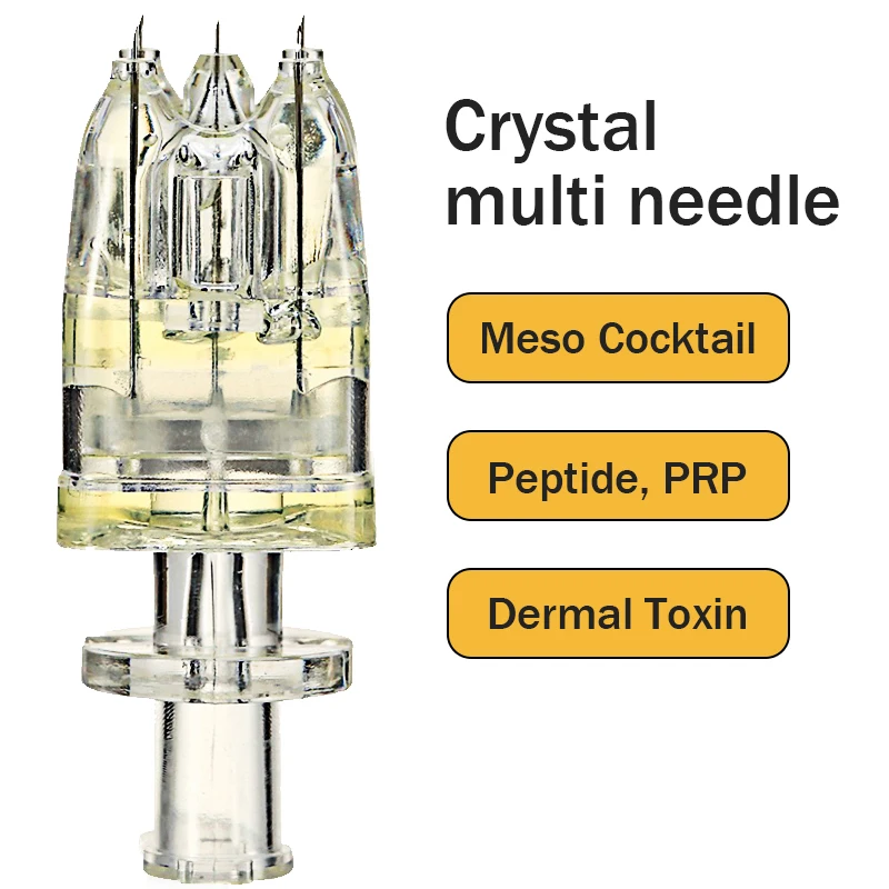 Nuevo sistema de inyección de 5 pines con cabezal de cristal para MesoGun al vacío Ez, inyector de mesoterapia, microagujas, envío gratis
