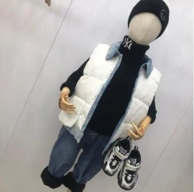 Детский Манекен-тело в полустиле От 2 до 4 лет реквизит для одежды белая ткань