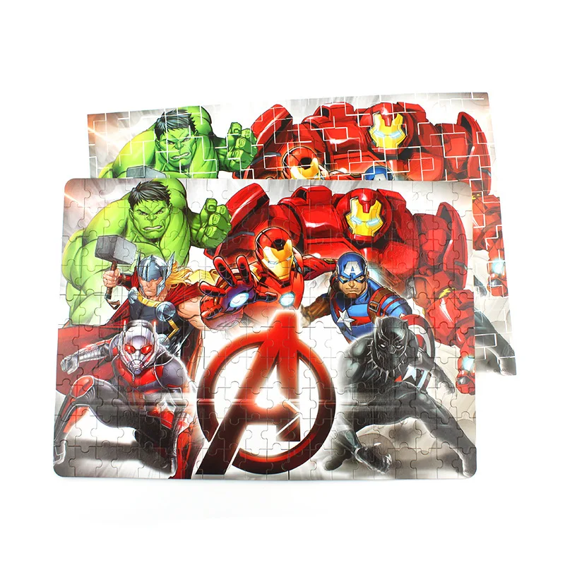 Дисней Marvel Человек-паук Мстители пазл 200 штук жестяная коробка деревянная игрушка головоломка детская головоломка развивающая игрушка