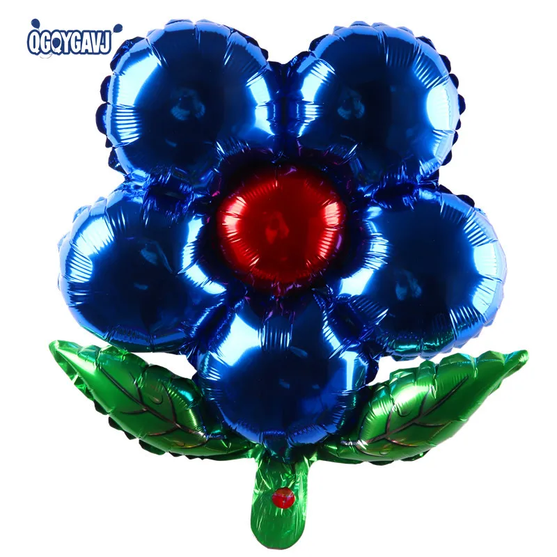 QGQYGAVJ Flowers Aluminum Foil Balloons Happy Birthday Wedding Decorations Ballons Baby shower Market Activity Party Supplies |