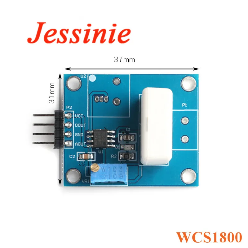 WCS1800 DC 5V модуль датчика Холла 35A короткого замыкания детектор перегрузки по току