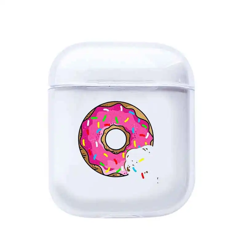 Чехол для наушников с рисунком пончика, Bluetooth, для Apple AirPods 1/2, мягкие силиконовые наушники для зарядки, чехол s для, защитный чехол для AirPods - Цвет: I201343