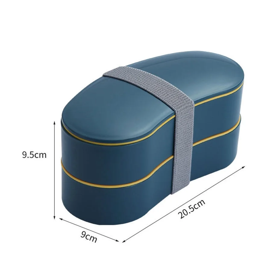 

1000ml 2 Layer Lunch Box Microwave Dinnerware BPA Free Bento Boxes Student Children Food Storage Container Lunchbox