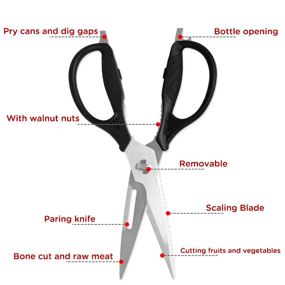 DAMASK кухонные ножницы 7 в 1 многофункциональные для рыбных овощей куриных костей