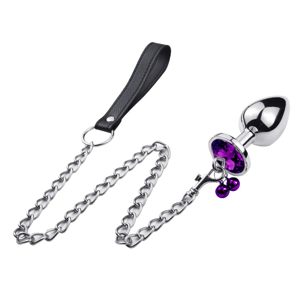 Jewelry Base Anal Butt Plugs Vagina Massager Bell Plug With Chain Sex Toys soft Big Penis Suction Cup Toy for adult E50 |