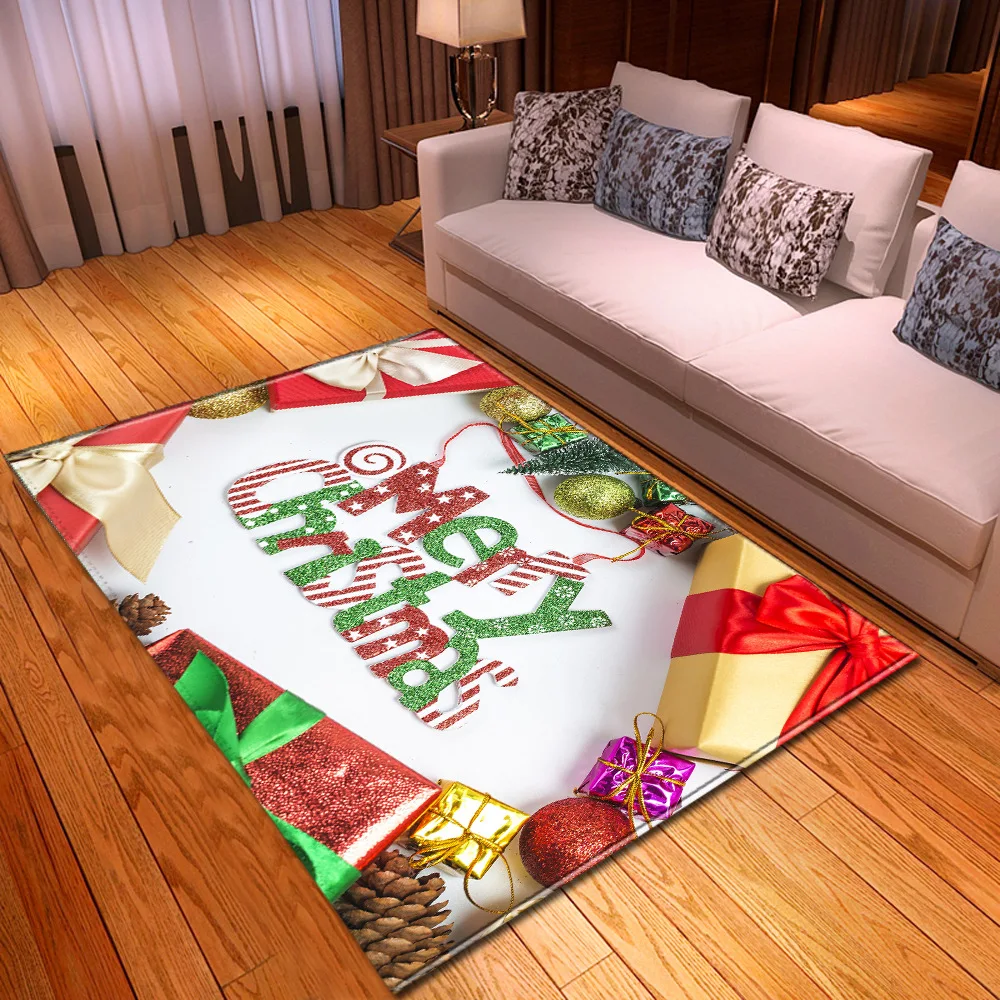Рождественский ковер с рисунком для гостиной Детский украшение детской комнаты
