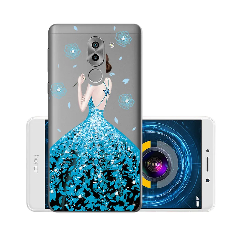 W028 Мягкий чехол из ТПУ, чехлы для huawei Honor 6X, силиконовый прозрачный чехол для huawei GR5, BLL-L21 BLN-AL10 Honor6X mate 9 Lite - Цвет: W028