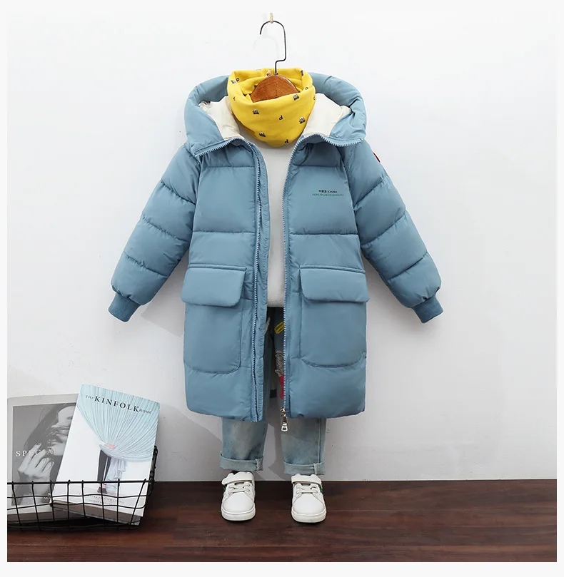 

2021 new kids Winter Jacket For Girls Bright iridescent Thicken Girls Winter Coat Hooded Velour Winter Girls Jackets Outwear 12y