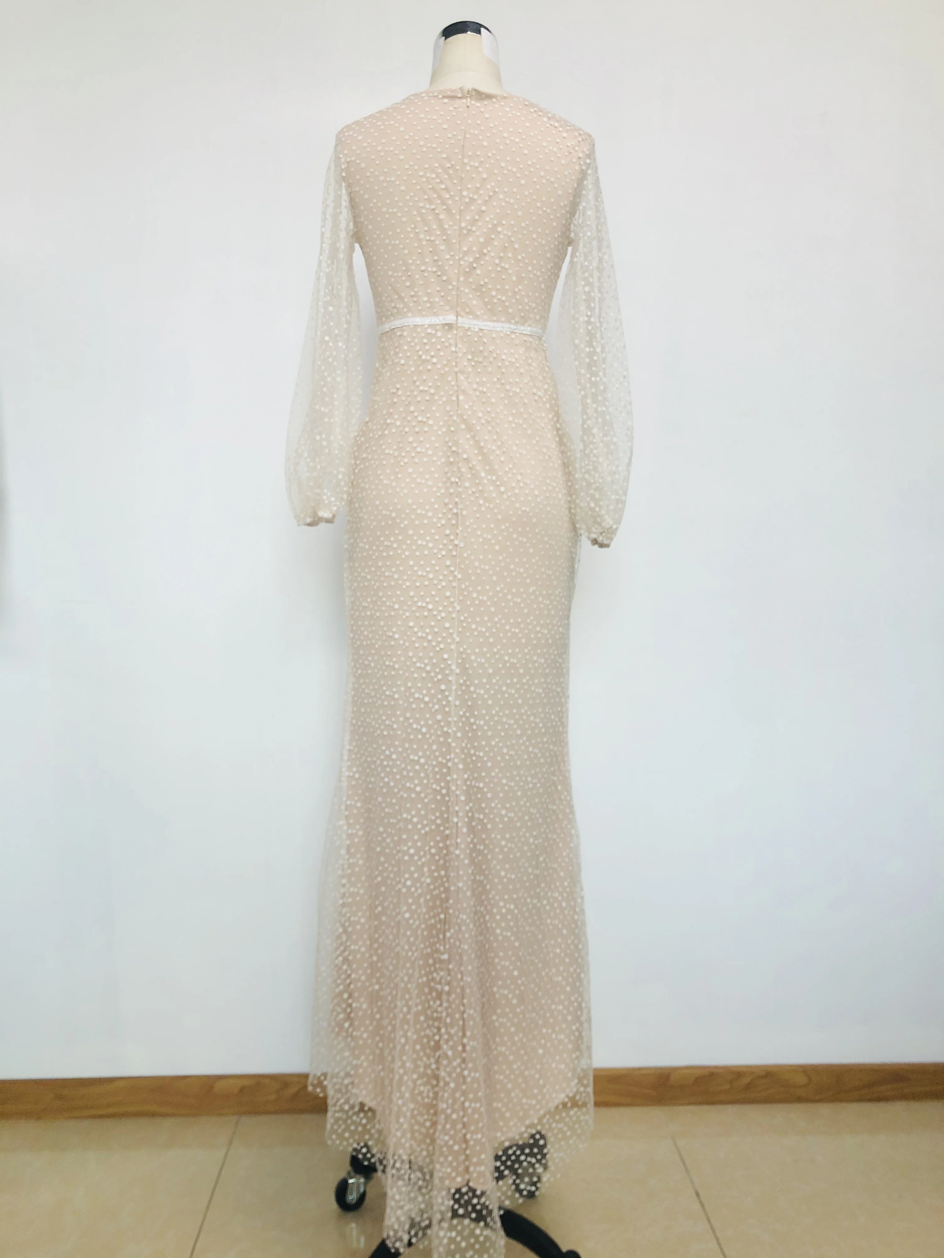 Облегающее сексуальное длинное платье с круглым вырезом элегантное Модное