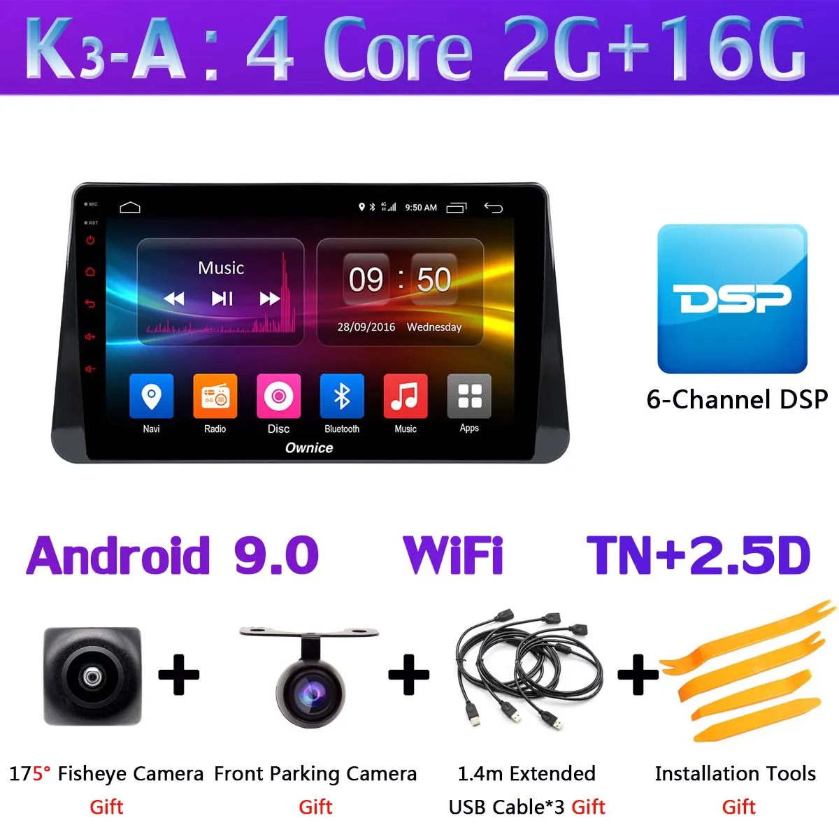 K3-A 10," 360°Panoramic Android автомобильный DVD gps навигации автомобиля радио для Nissan ногами CarPlay DSP 4 аппарат не привязан к оператору сотовой связи - Цвет: K3-A