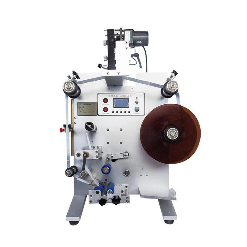 

Free ship New Automatic Round bottle labeling machine, double labels labeler,PLC operation control Brand new RH