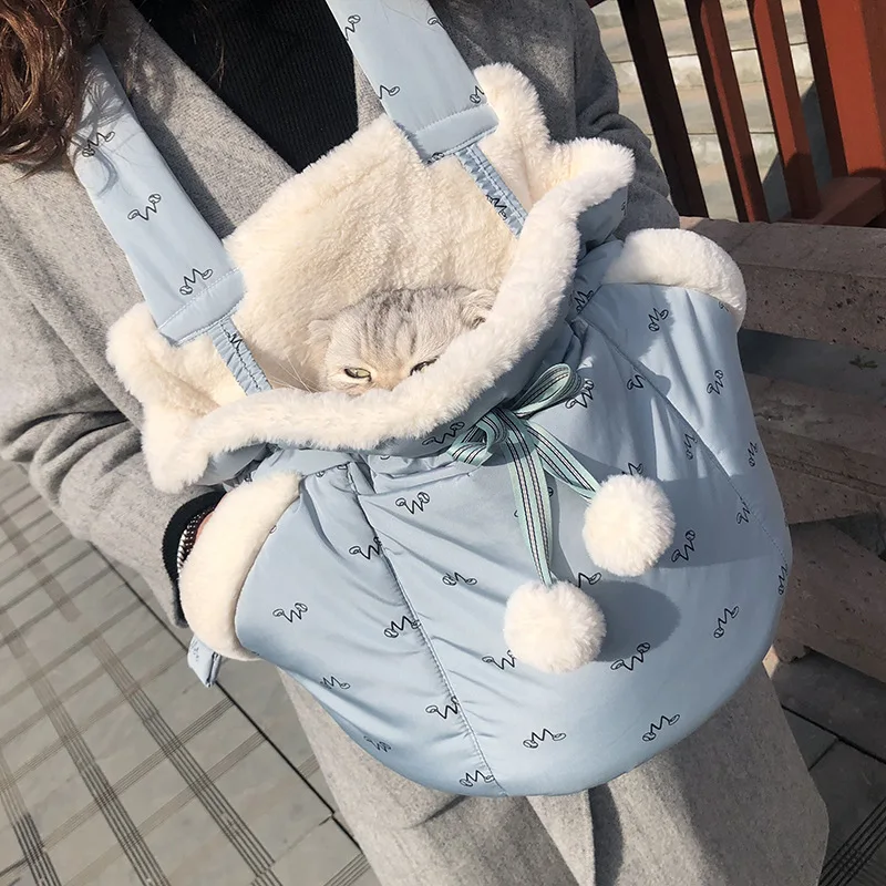Открытый хлопковая, для домашней Собаки Сумка-переноска для животных Собака Передняя сумка новая на два плеча Портативный путешествия рюкзак Утепленная одежда рюкзак/дом