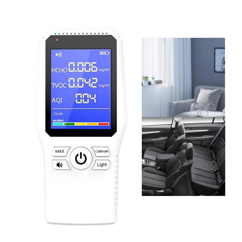 

L38A Air Quality Monitor Indoor Accurate Air Tester Detector HCHO TVOC AQI Analyzer Detect & Test Indoor Pollution
