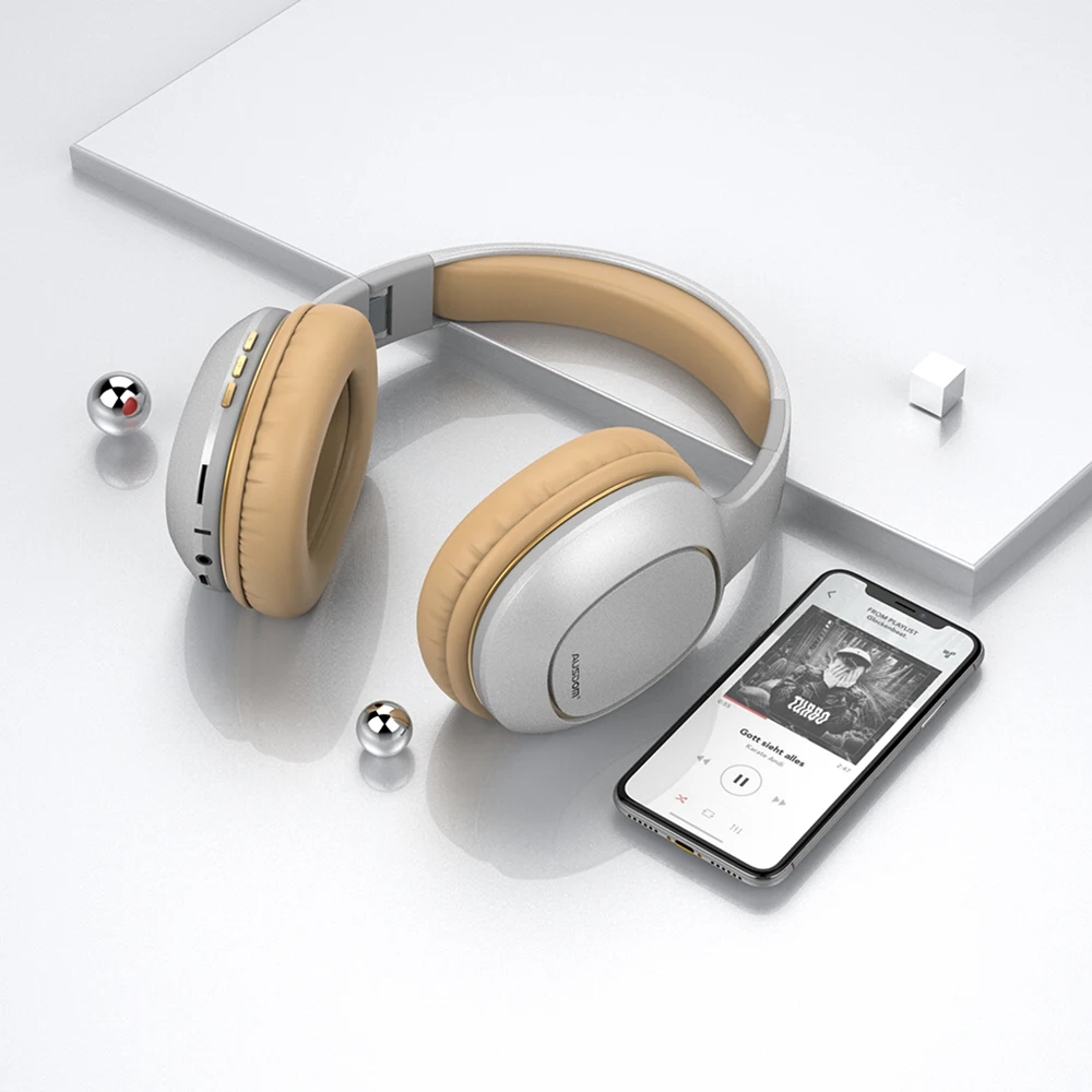 AUSDOM, новинка, M09, беспроводные Bluetooth наушники, Hi-Fi, стерео, с микрофоном, поддержка, TF карта, складная, Накладные наушники, проводная гарнитура для iPhone 11