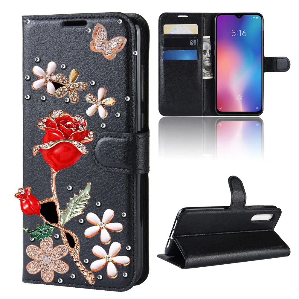 

Case For Xiaomi Mi 9 11 10 Retro Diamond Wallet Leather Case For Redmi Note 10 9 8 Luxury Flip Protective Case Note 8 10 CC9 Pro