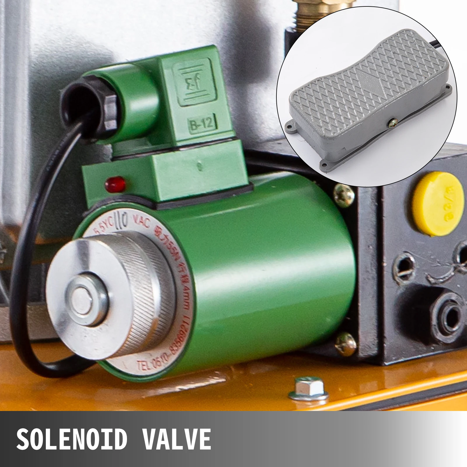 VEVOR 750W Electric Driven Hydraulic Pump Single/Double Acting Solenoid/Manual Valve Hydraulic Oil Station High Pressure Pump