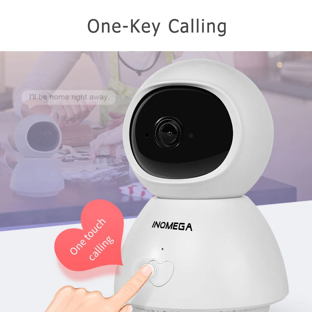 INQMEGA Tuya App Детский Монитор 1080P HD одна клавиша вызова ip-камера WiFi беспроводная ИК