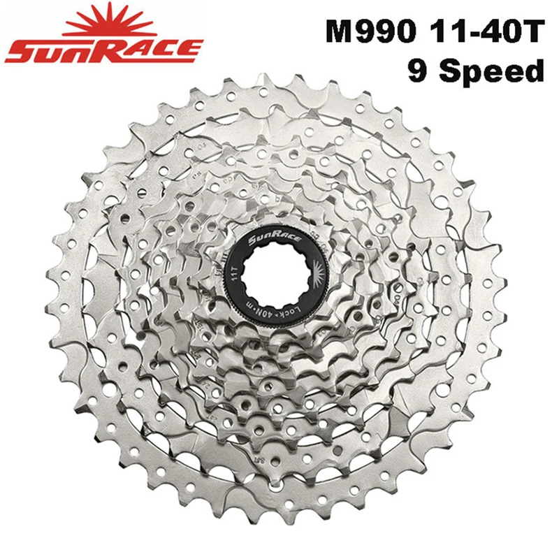 

SUNRACE 11-40T 9S MTB Bicycle Cassette Chain Wide Ratio 9 Speed Freewheel Mountain Bike Parts Fit SHIMANO SRAM
