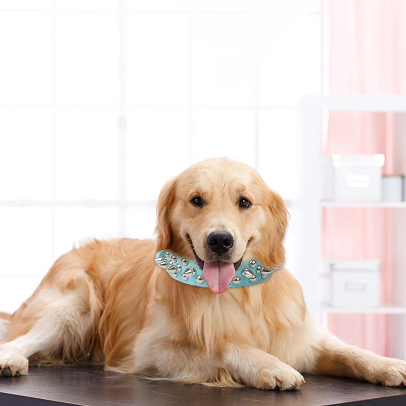 Крутой ошейник с заклепками для питомцев регулируемый собаки ремешок шеи