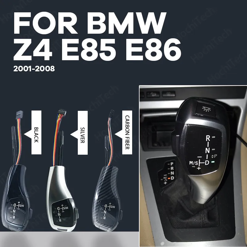 

F30 Style Shifter Lever Carbon Fiber Black Silver for BMW Z4 E85 E86 2001-2008 Accessories LED Gear Shift Knob