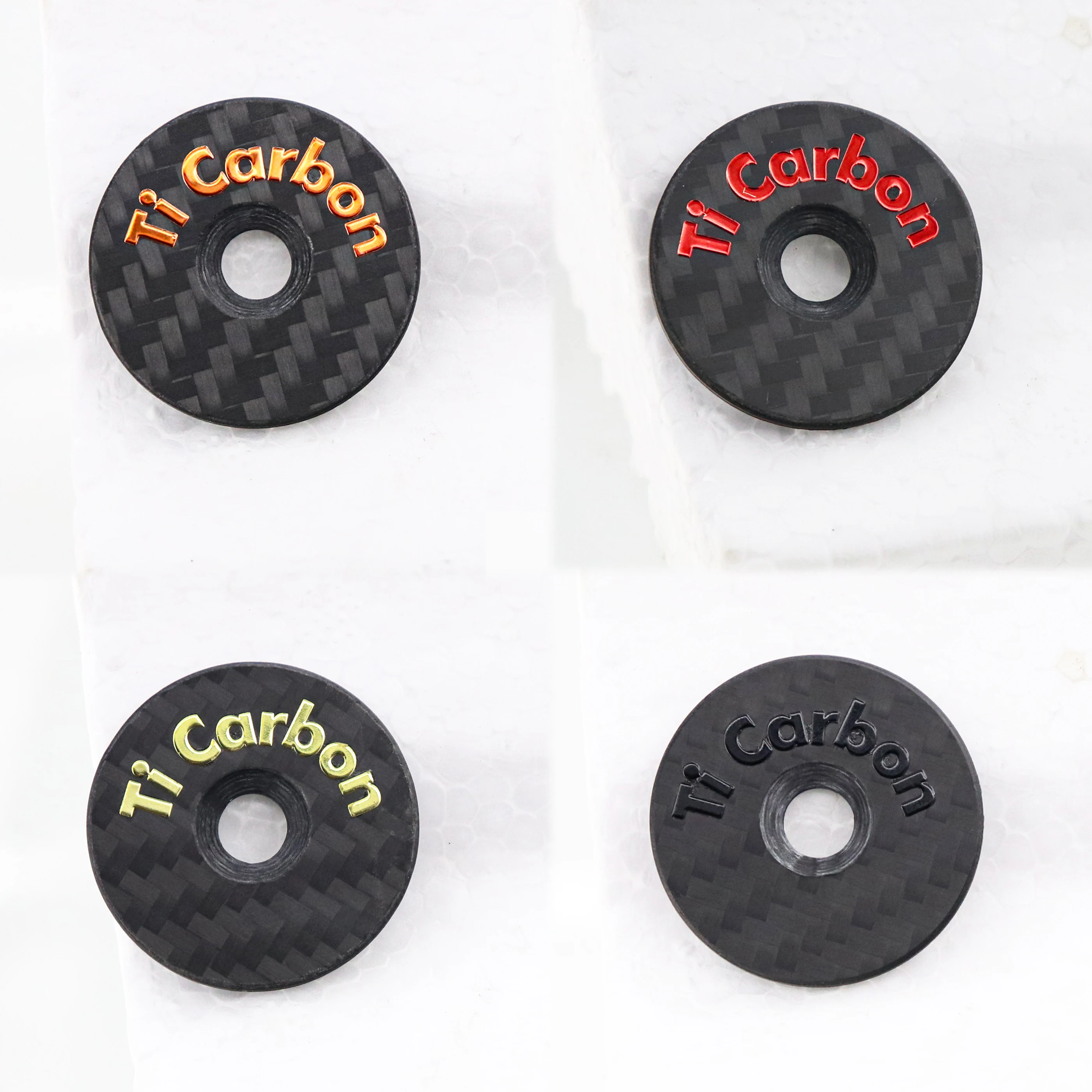 7g Carbon Bicycle Stem Headset Top Cap with Titanium Screw Cover bike stem cover | Спорт и развлечения